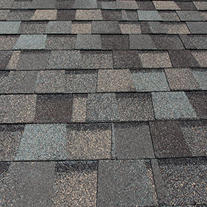 Close up of asphalt shingles