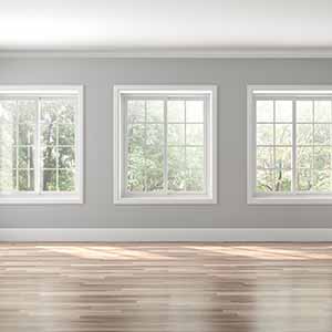 interior view of 3 windows
